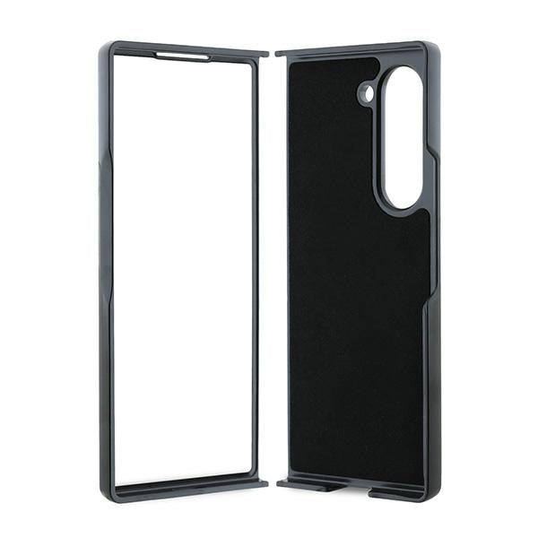 Hoes voor Samsung Galaxy Z Fold6 F956, Karl Lagerfeld, Saffiano Monogram Karl's Head Metal, Zwart