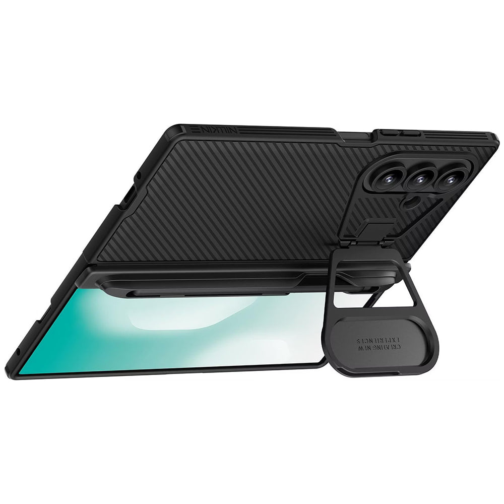 Hoes voor Samsung Galaxy Z Fold7 F966, Nillkin, CamShield Prop met metalen lenskap en S-Pen houder, zwart