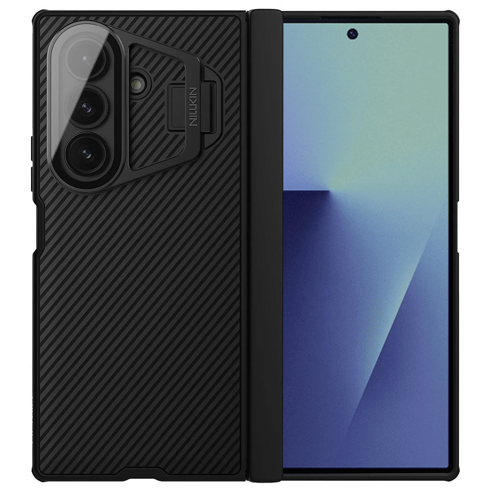 Hoes voor Samsung Galaxy Z Fold7 F966, Nillkin, CamShield Prop met Transparante Lenskap, Zwart