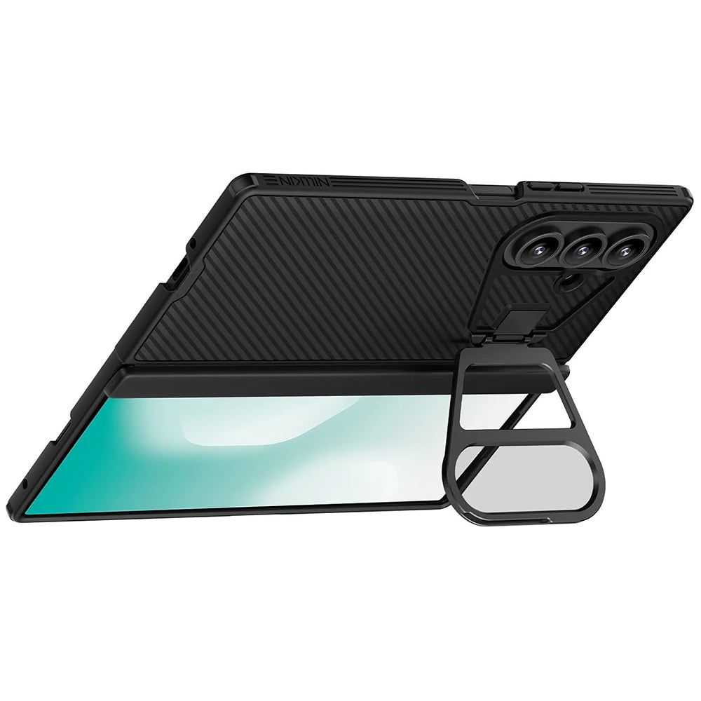 Hoes voor Samsung Galaxy Z Fold7 F966, Nillkin, CamShield Prop met Transparante Lenskap, Zwart