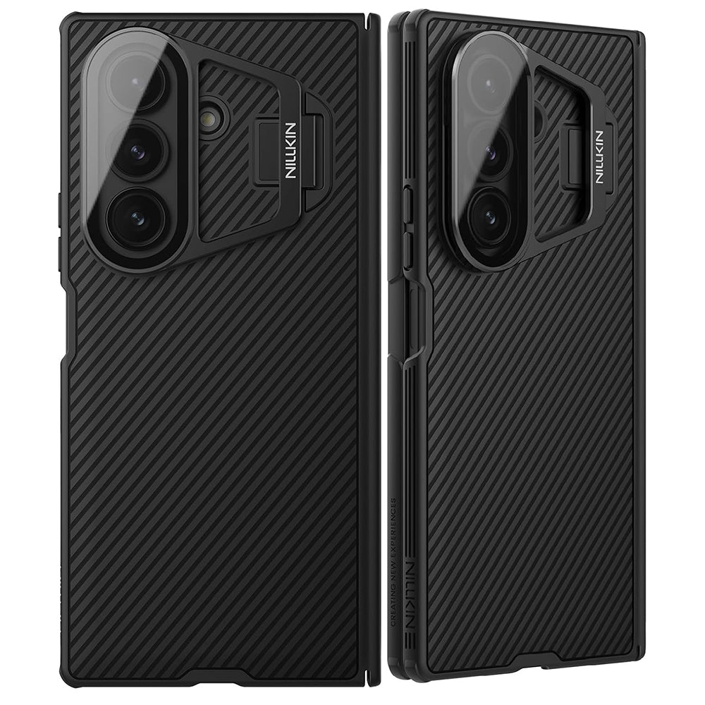 Hoes voor Samsung Galaxy Z Fold7 F966, Nillkin, CamShield Prop met Transparante Lenskap, Zwart