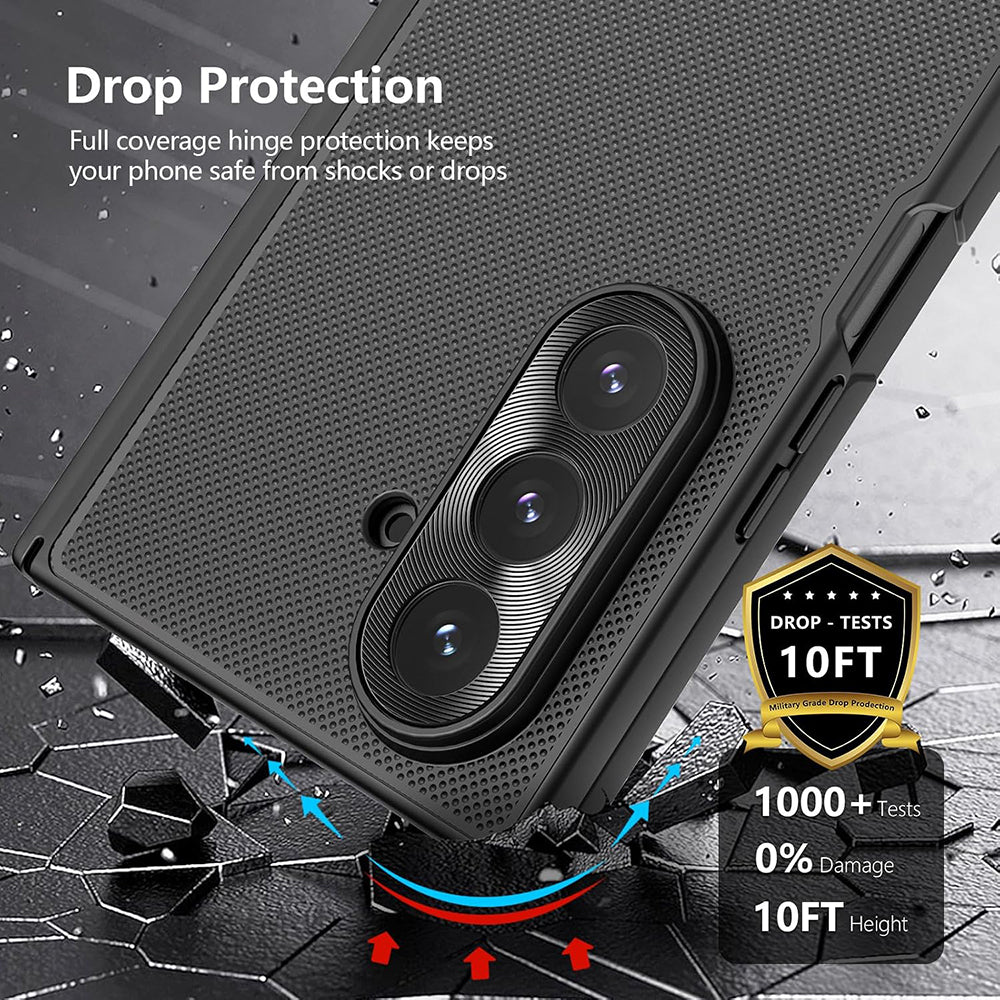 Hoes voor Samsung Galaxy Z Fold7 F966, Nillkin, Super Frosted Shield, Zwart