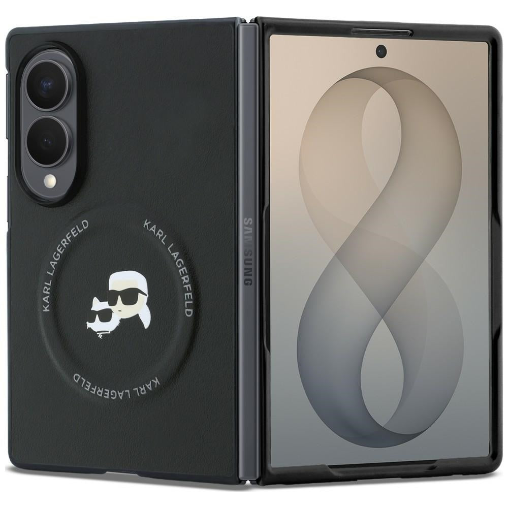 Hoes voor Samsung Galaxy Z Fold8 F971, Karl Lagerfeld, Karl & Choupette Head Pin, Zwart