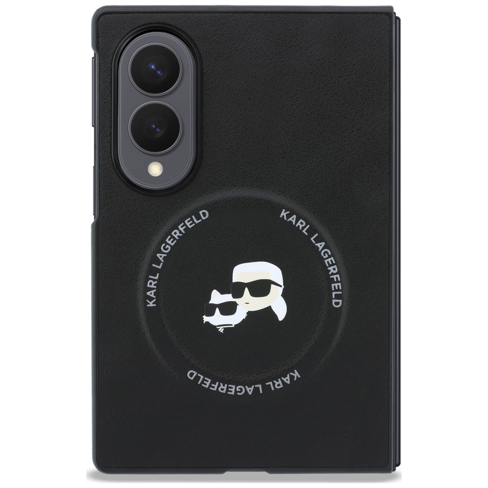 Hoes voor Samsung Galaxy Z Fold8 F971, Karl Lagerfeld, Karl & Choupette Head Pin, Zwart