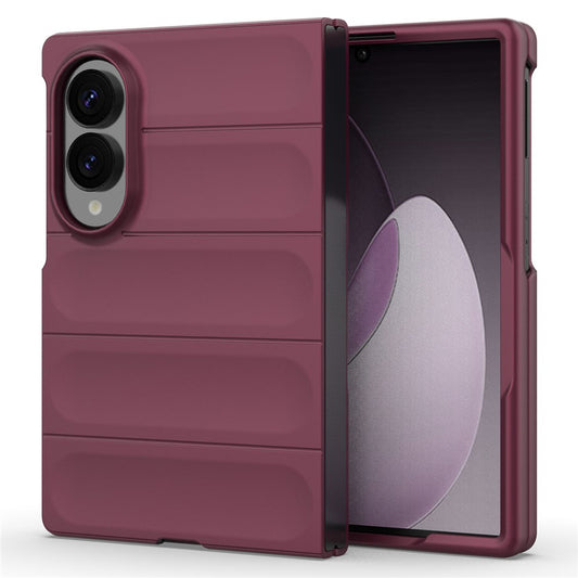 Hoes voor Samsung Galaxy Z Fold8 F971, Techsuit, Magic Shield, Wijnrood