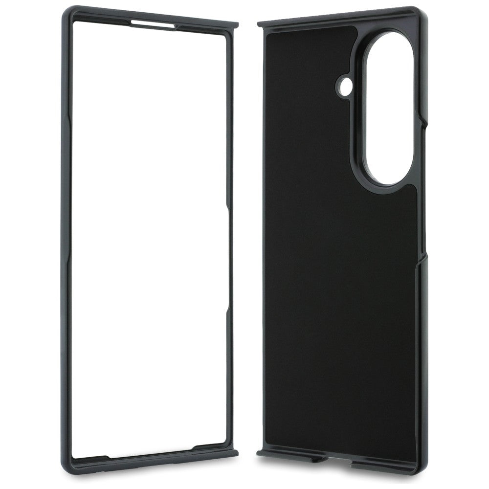 Hoes voor Samsung Galaxy Z Fold8 Ultra F976, Karl Lagerfeld, Saffiano Karl & Choupette metalen speld, Zwart