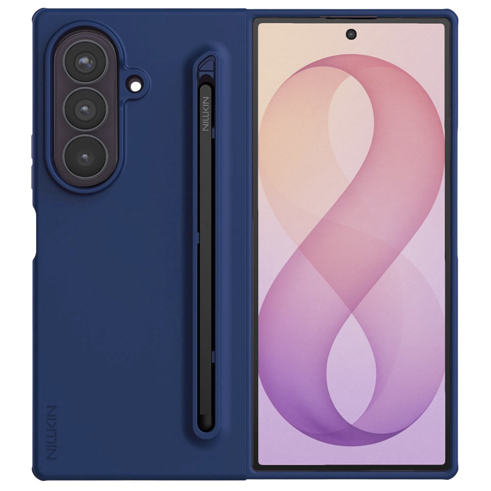 Hoes voor Samsung Galaxy Z Fold8 Ultra F976, Nillkin, Flex Pure met S-Pen houder, Blauw