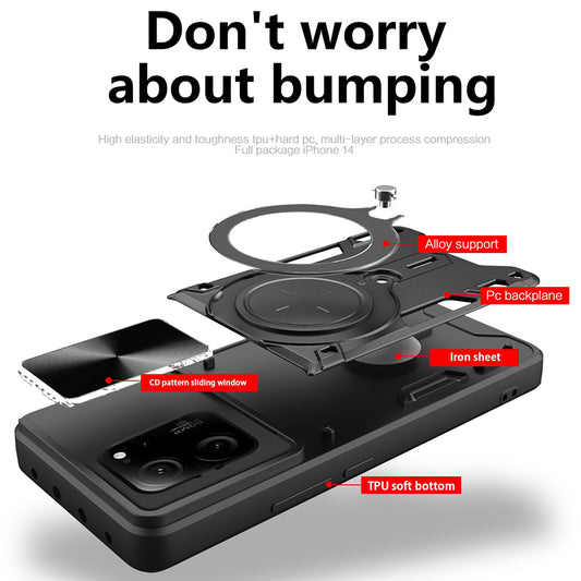 Hoes voor Xiaomi 13T Pro / 13T, Techsuit, CamGuard Pro, Zwart