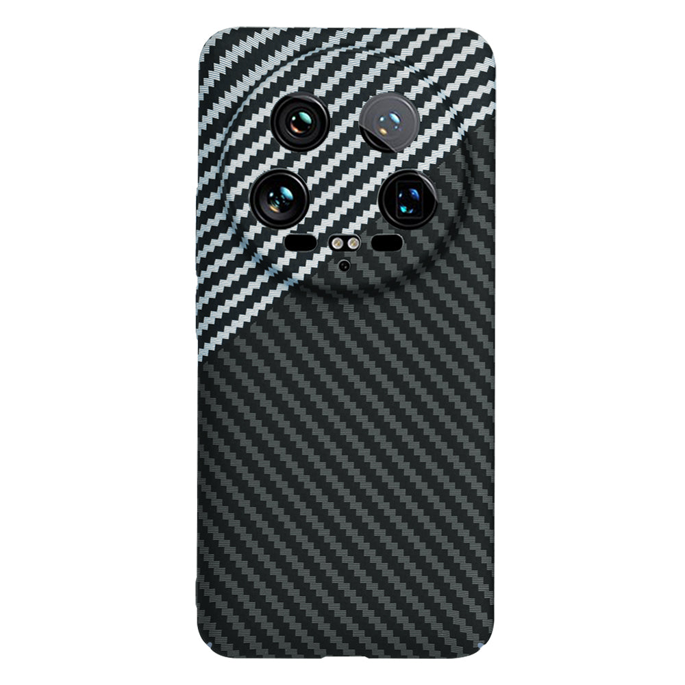 Hoes voor Xiaomi 14 Ultra, Techsuit, Carbonite FiberShell, Zwart Grijs