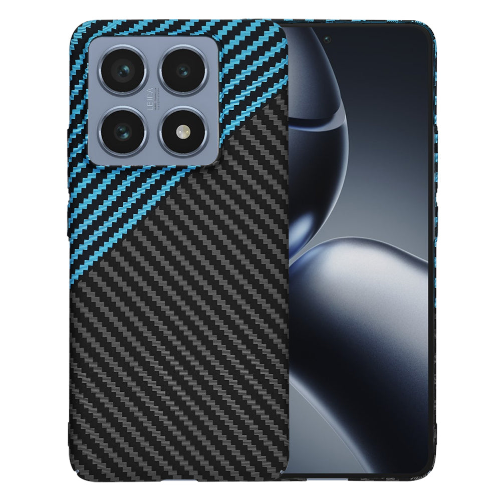 Hoes voor Xiaomi 14T Pro, Techsuit, Carbonite FiberShell, Zwart Blauw