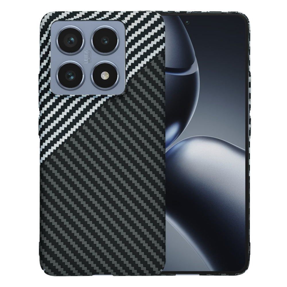 Hoesje voor Xiaomi 14T Pro, Techsuit, Carbonite FiberShell, Zwart Grijs