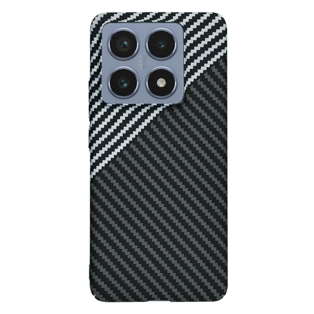 Hoesje voor Xiaomi 14T Pro, Techsuit, Carbonite FiberShell, Zwart Grijs