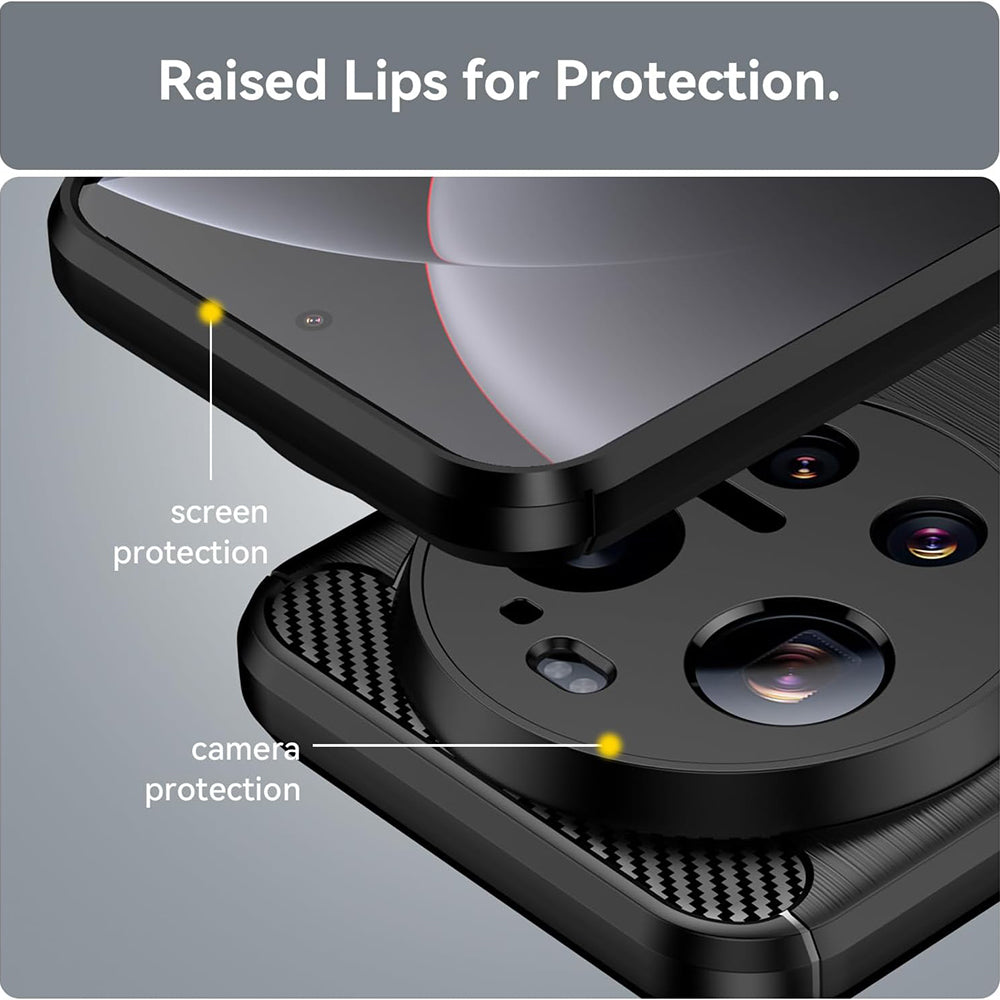 Hoes voor Xiaomi 17 Ultra, Techsuit, Carbon, Blauw