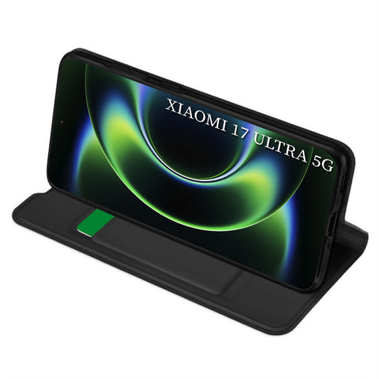 Hoes voor Xiaomi 17 Ultra, Techsuit, Magskin Book, Zwart