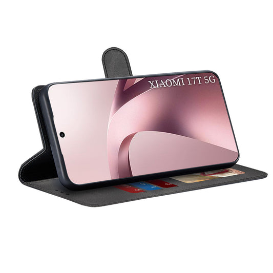 Hoesje voor Xiaomi 17T, Techsuit, Diary Book, Zwart