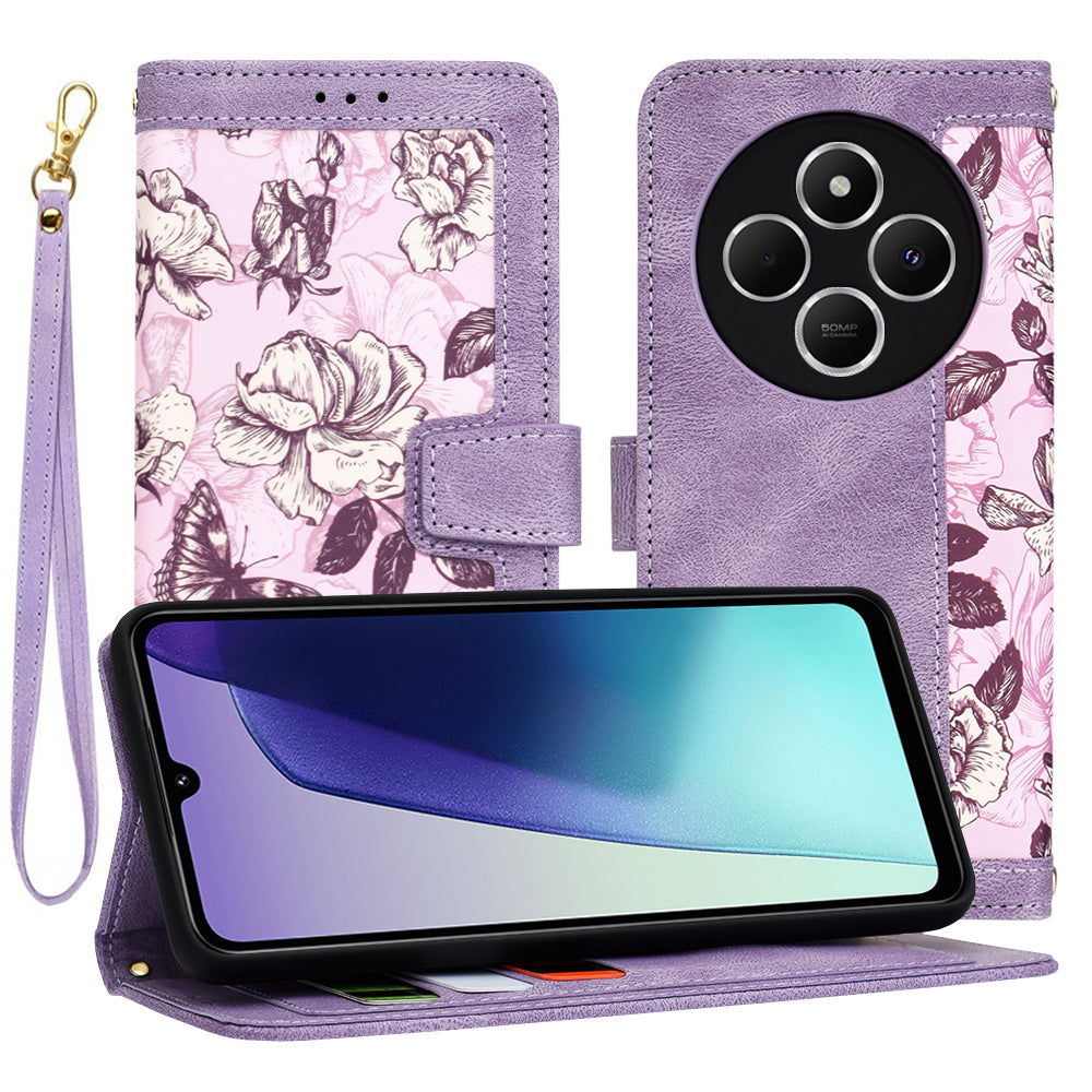 Hoes voor Xiaomi Poco C75 / Redmi 14C, Techsuit, FlipCraft, Paars