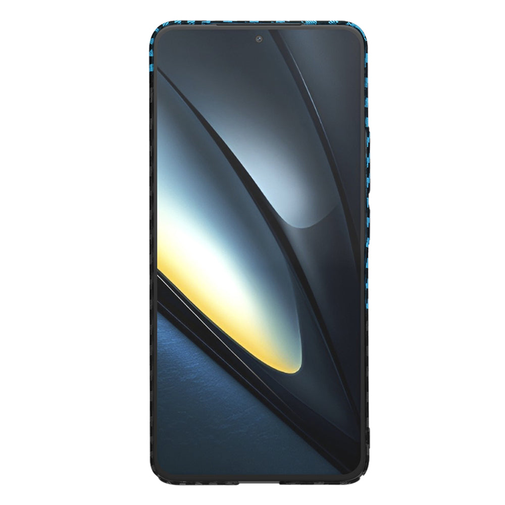 Hoesje voor Xiaomi Poco F6 Pro, Techsuit, Carbonite FiberShell, Zwart Blauw