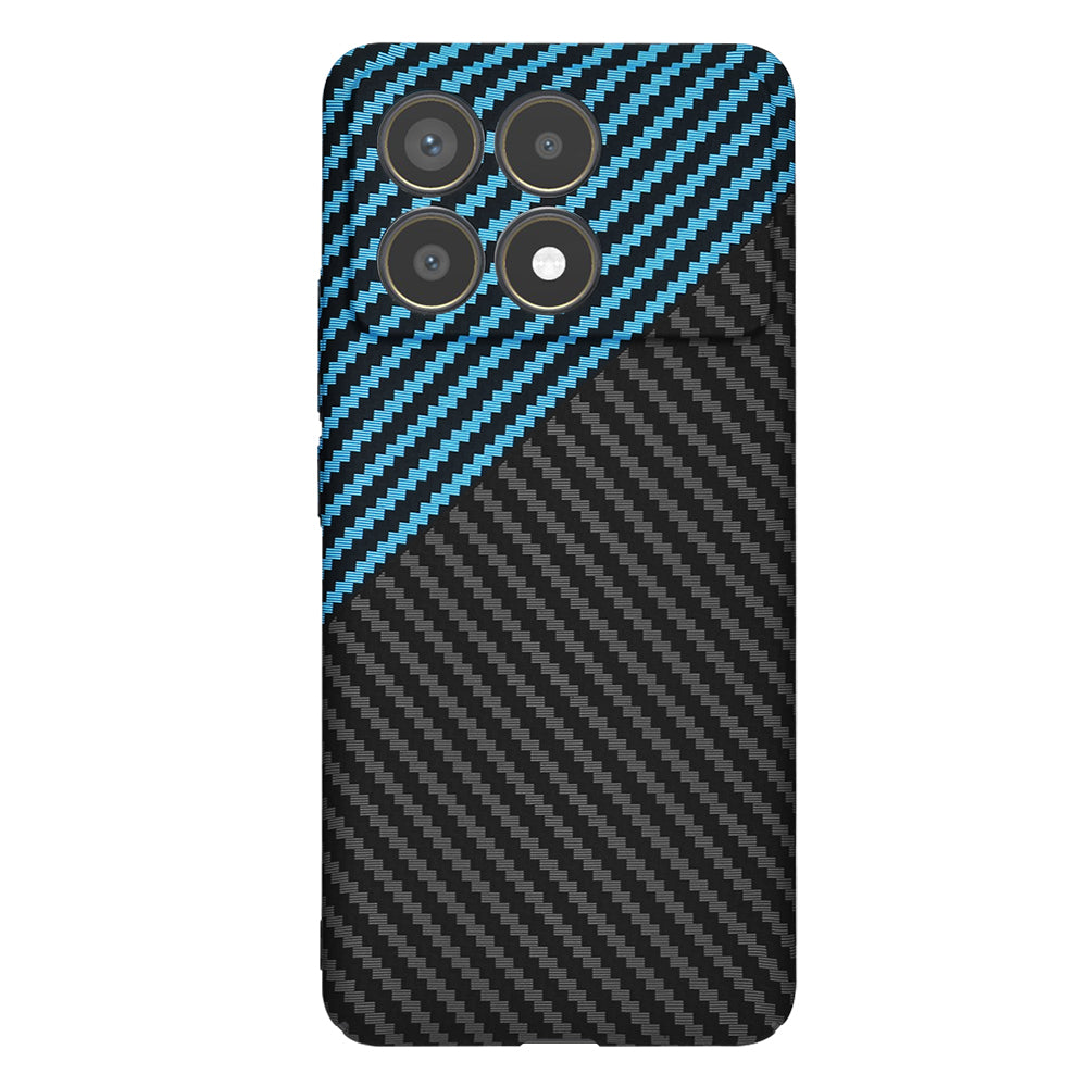 Hoesje voor Xiaomi Poco F6 Pro, Techsuit, Carbonite FiberShell, Zwart Blauw