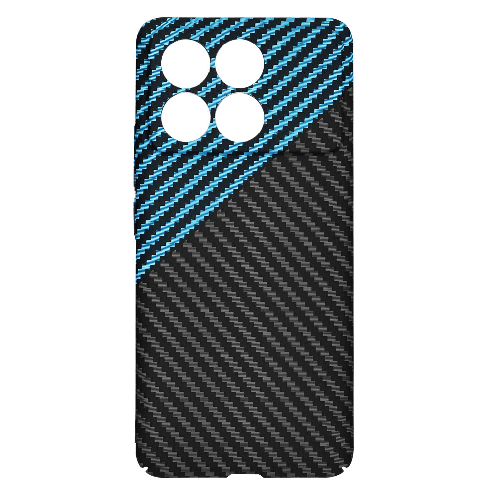 Hoesje voor Xiaomi Poco F6 Pro, Techsuit, Carbonite FiberShell, Zwart Blauw