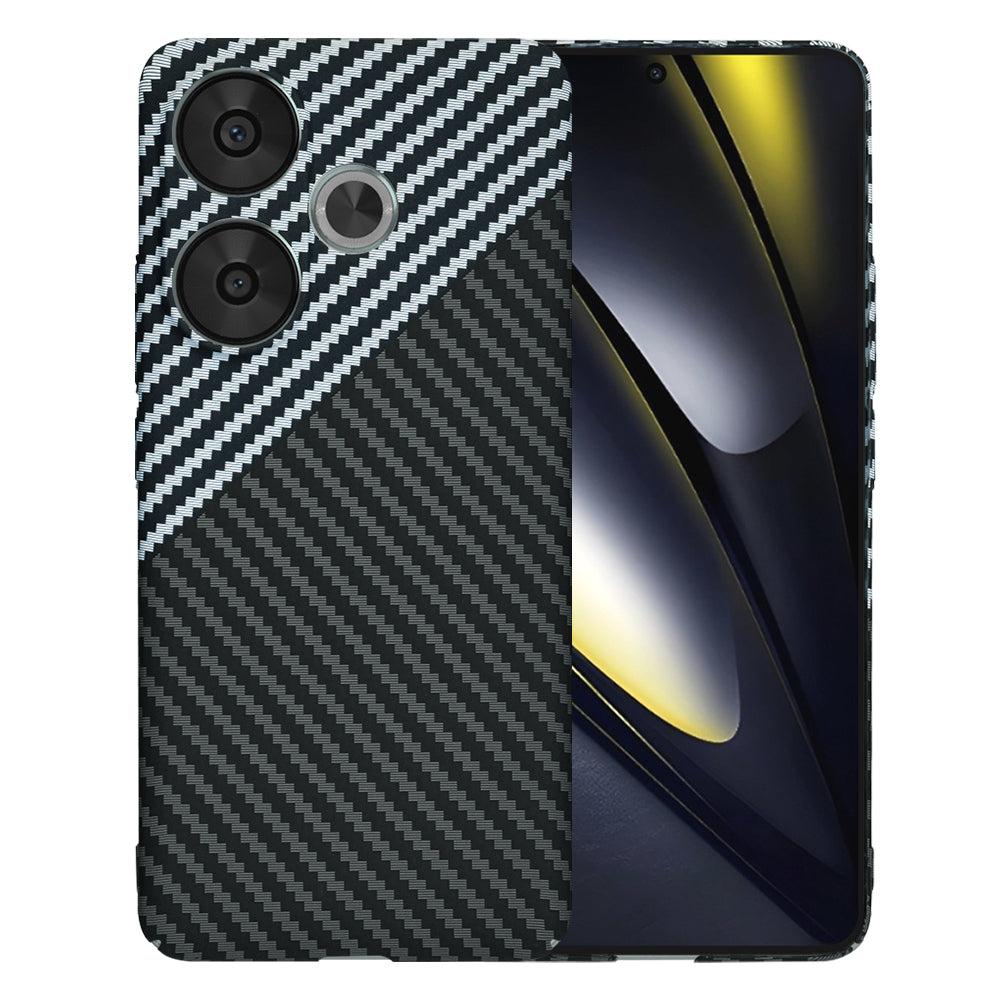 Hoes voor Xiaomi Poco F6, Techsuit, Carbonite FiberShell, Zwart Grijs