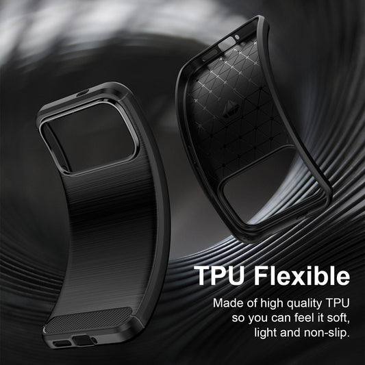 Hoesje voor Xiaomi Poco F9 Ultra, Techsuit, Carbon, zwart