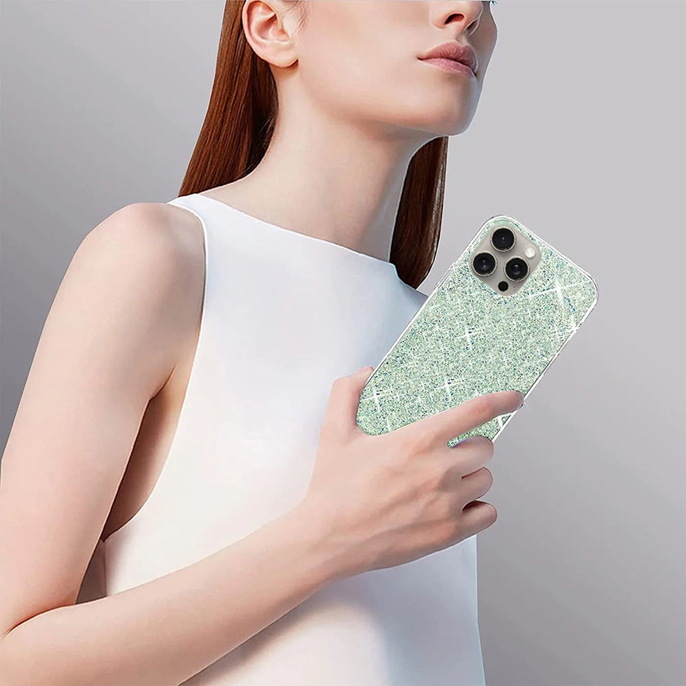 Hoesje voor Xiaomi Poco M6 / C65 / Redmi 13C 5G / 13C, Techsuit, Sparkly Glitter, Roze
