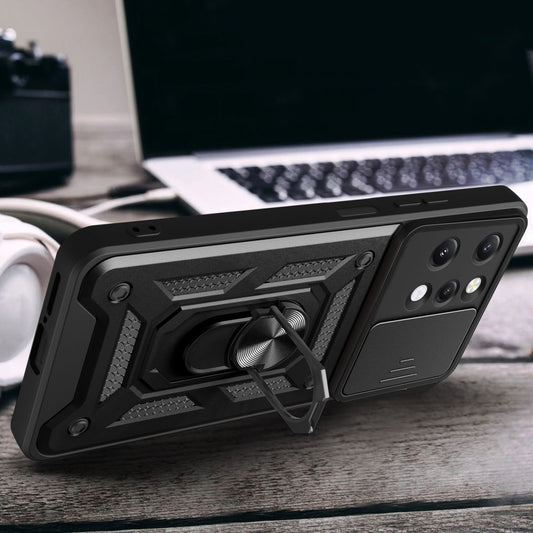 Hoes voor Xiaomi Redmi 12 5G / 12, Techsuit, CamShield, Zwart