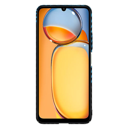 Hoesje voor Xiaomi Redmi 13C 5G / 13C / Poco C65, Techsuit, Carbonite FiberShell, Zwart Blauw