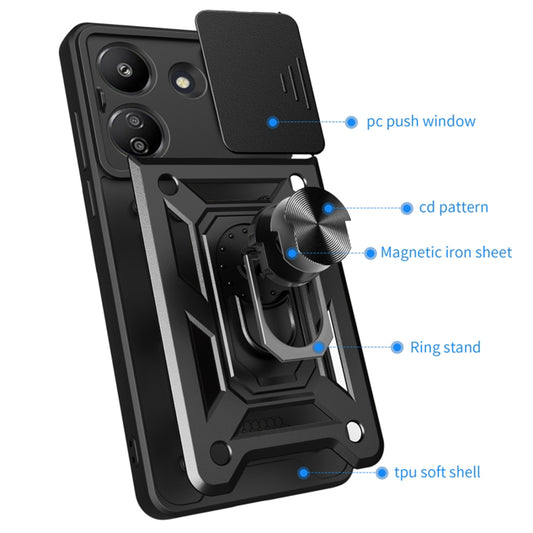 Hoes voor Xiaomi Redmi 13C 5G, Techsuit, CamShield, Blauw