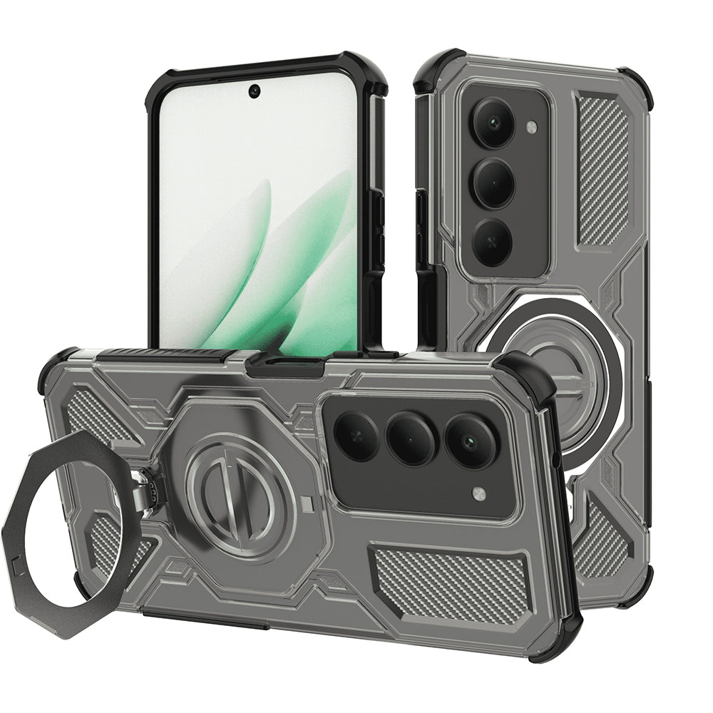 Hoes voor Xiaomi Redmi 15 5G / 15 4G, Techsuit, Carbon Shield Pro, Rookkleurig