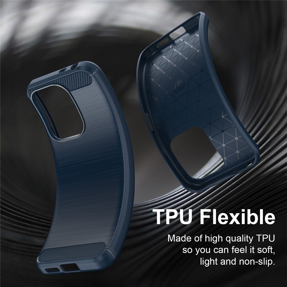 Hoes voor Xiaomi Redmi 17 5G / 17 4G, Techsuit, Carbon, Blauw