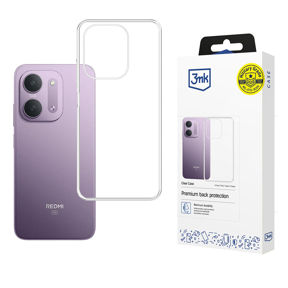 Hoesje voor Xiaomi Redmi 17C 5G, 3MK, Clear, Transparant