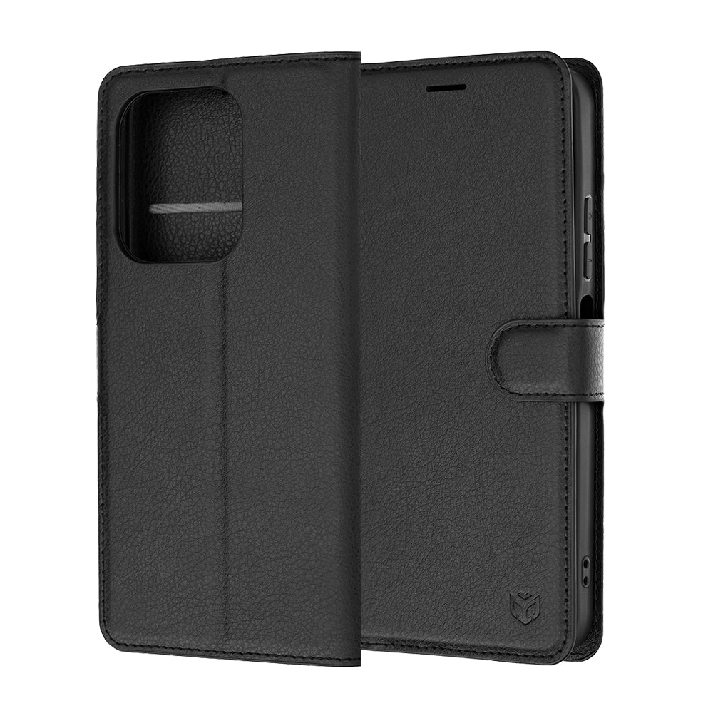 Hoesje voor Xiaomi Redmi 17C 5G, Techsuit, Leather Folio, Zwart
