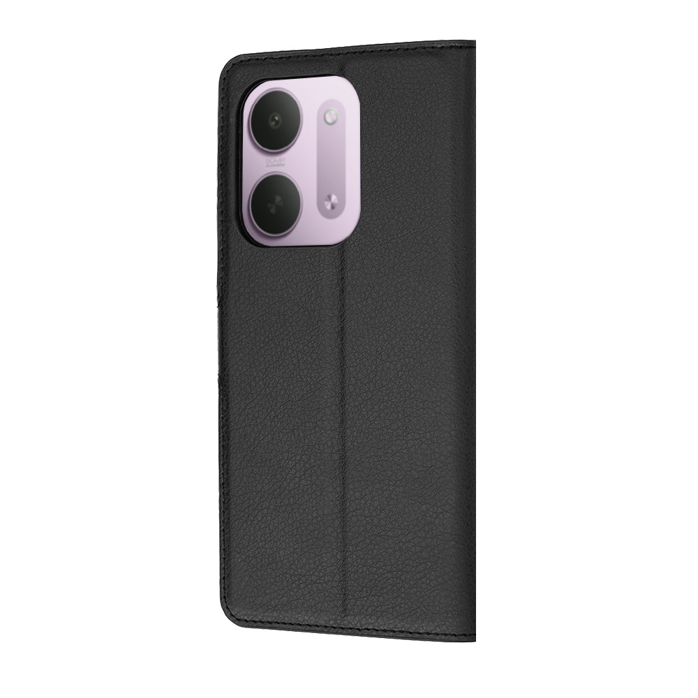 Hoesje voor Xiaomi Redmi 17C 5G, Techsuit, Leather Folio, Zwart