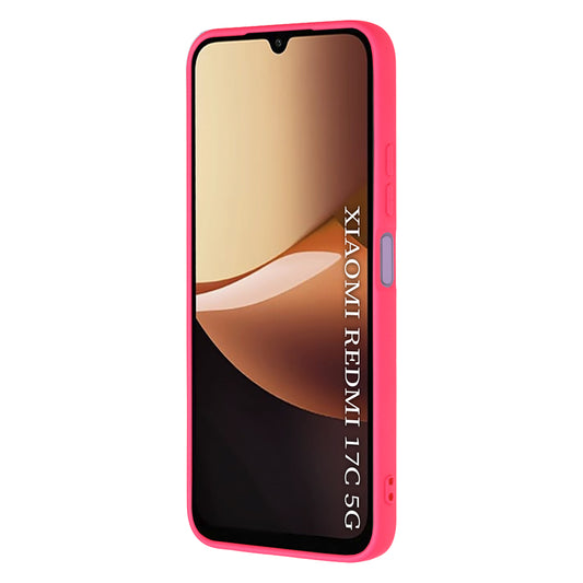 Hoesje voor Xiaomi Redmi 17C 5G, Techsuit, SoftFlex, donkerroze