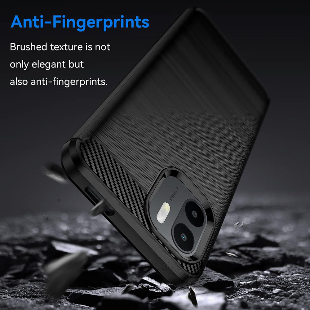 Hoes voor Xiaomi Redmi A2+ / A1+, Techsuit, Carbon, Zwart
