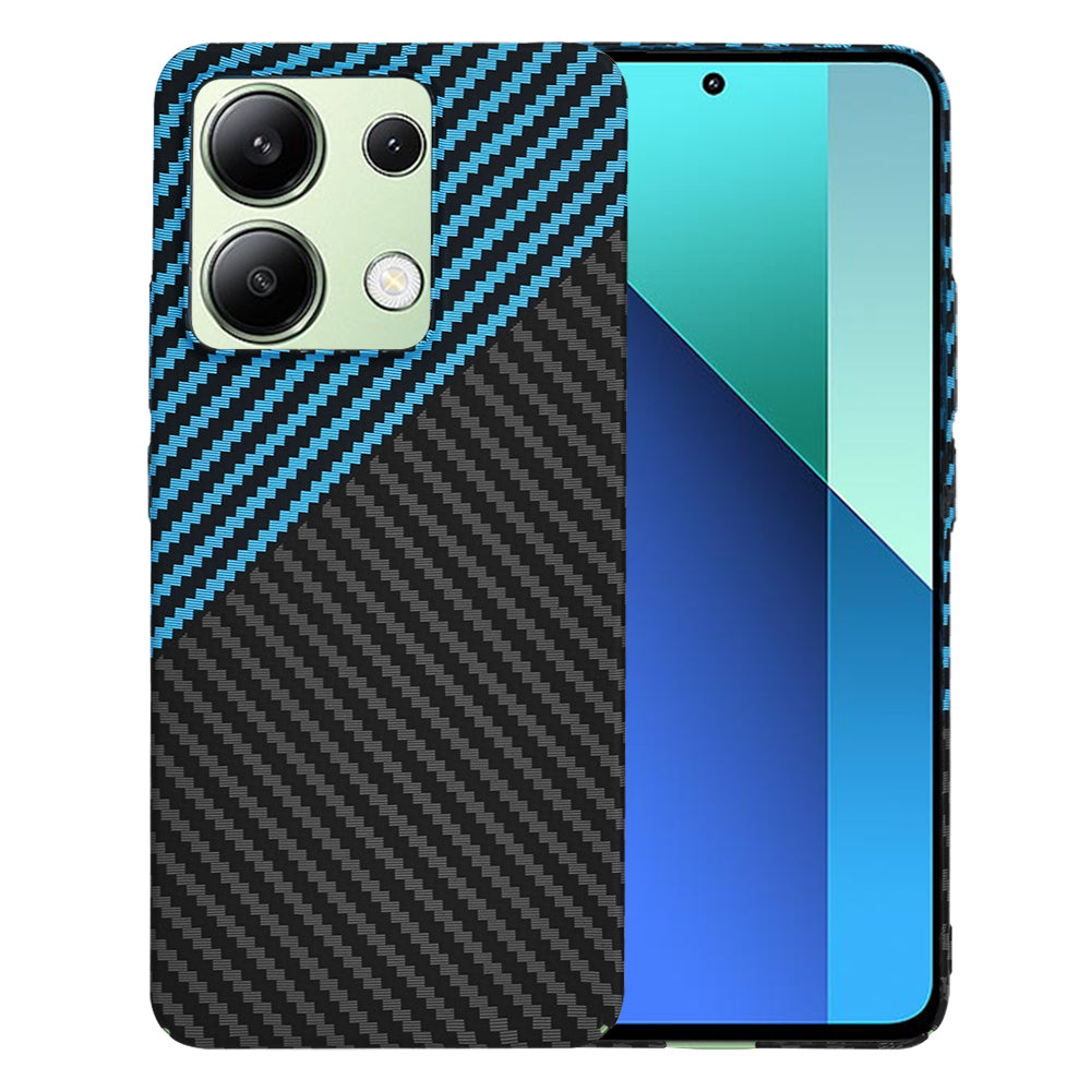 Hoes voor Xiaomi Redmi Note 13 4G, Techsuit, Carbonite FiberShell, Zwart Blauw