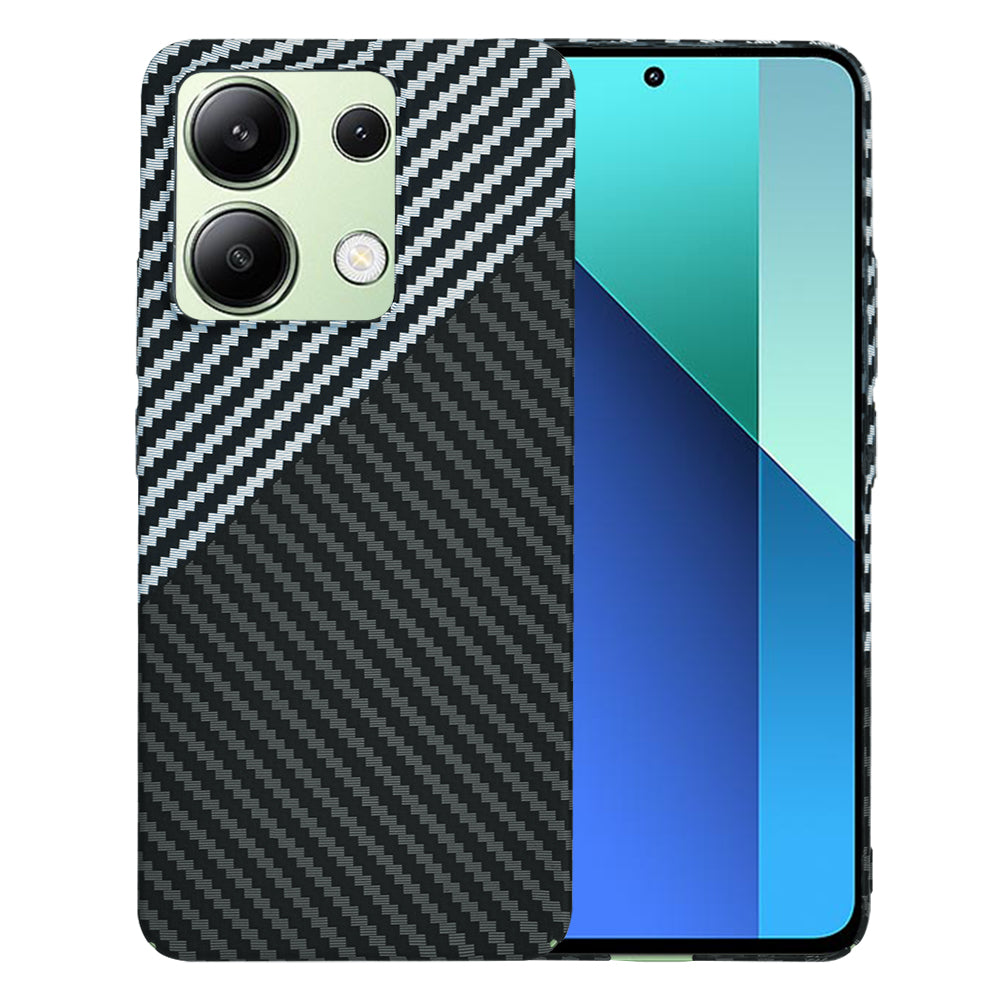 Hoesje voor Xiaomi Redmi Note 13 4G, Techsuit, Carbonite FiberShell, Zwart Grijs