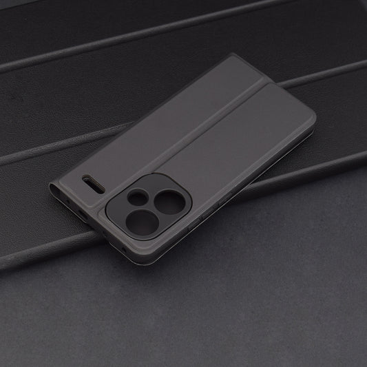 Hoes voor Xiaomi Redmi Note 13 Pro+, Techsuit, Magskin Book, Zwart