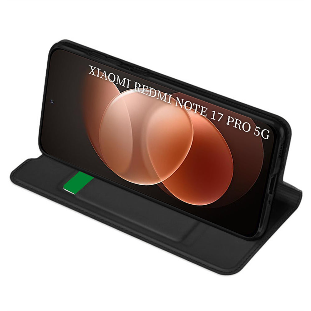 Hoes voor Xiaomi Redmi Note 17 Pro, Techsuit, Magskin Book, Zwart