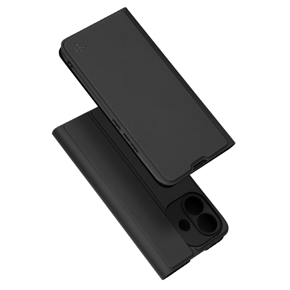 Hoes voor Xiaomi Redmi Note 17 Pro, Techsuit, Magskin Book, Zwart