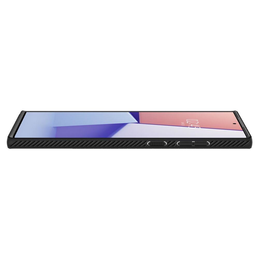 Hoesje voor Samsung Galaxy S22 Ultra 5G S908, Spigen, Liquid Air Mat, Zwart ACS03915