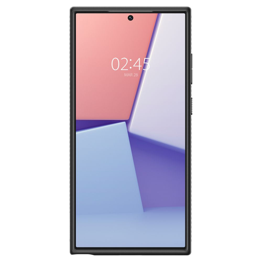 Hoes voor Samsung Galaxy S23 Ultra S918, Spigen, Liquid Air, Matzwart ACS05614