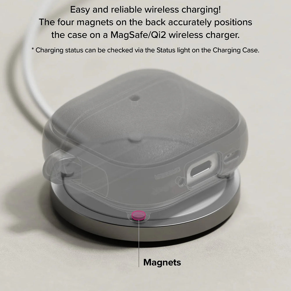 Ringke Onyx Magnetic hoes voor Apple AirPods 4, Grijs