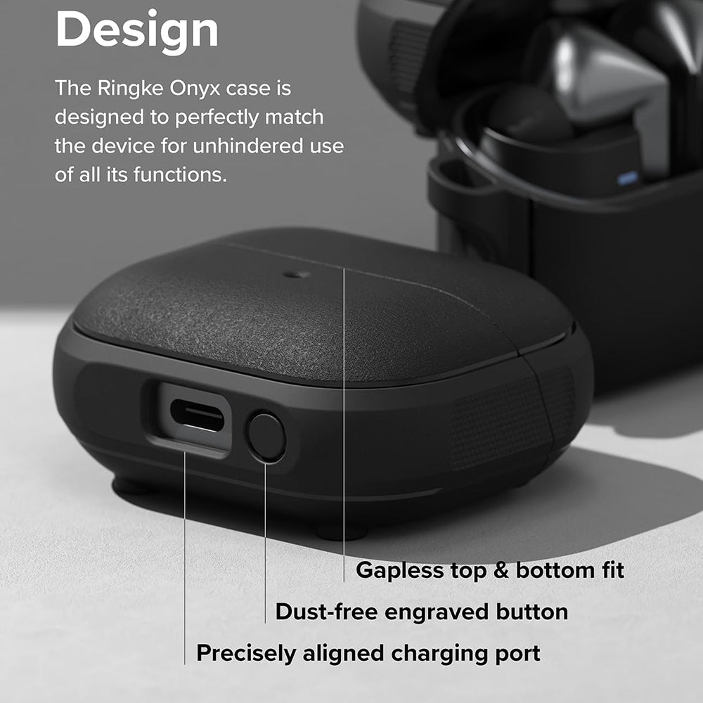 Ringke Onyx hoesje voor Samsung Galaxy Buds3 FE / Buds3 Pro / Buds3, Zwart