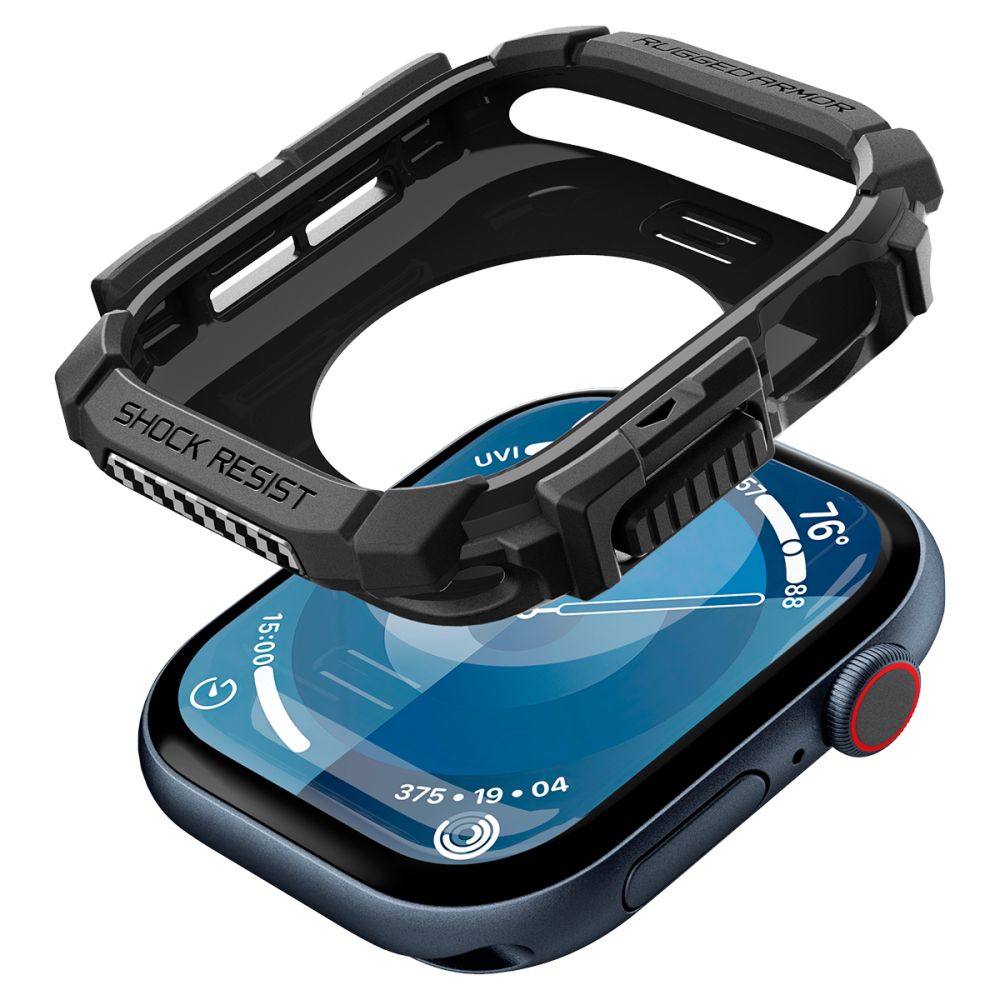 Spigen Rugged Armor hoes voor Apple Watch Series 10 / 11 42mm, Zwart ACS08585