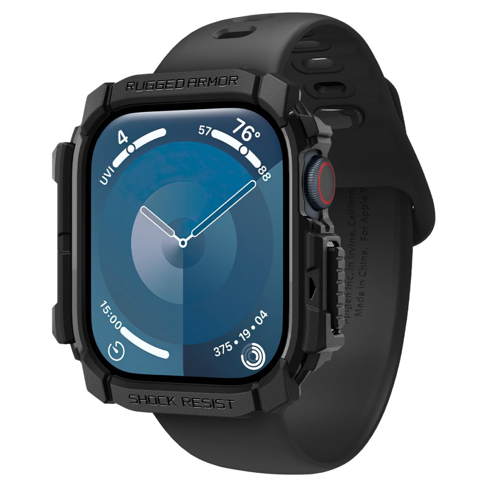 Spigen Rugged Armor hoes voor Apple Watch Series 10 / 11 42mm, Zwart ACS08585