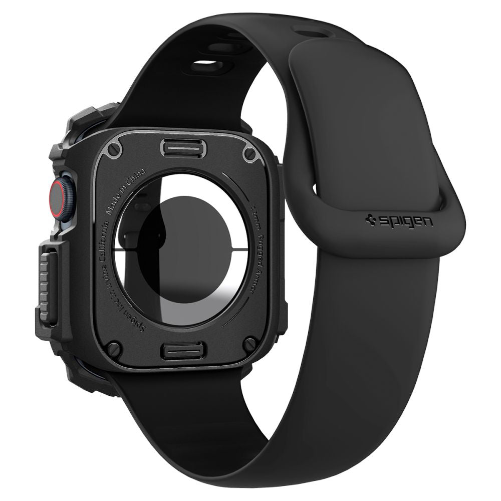 Spigen Rugged Armor hoes voor Apple Watch Series 10 / 11 42mm, Zwart ACS08585