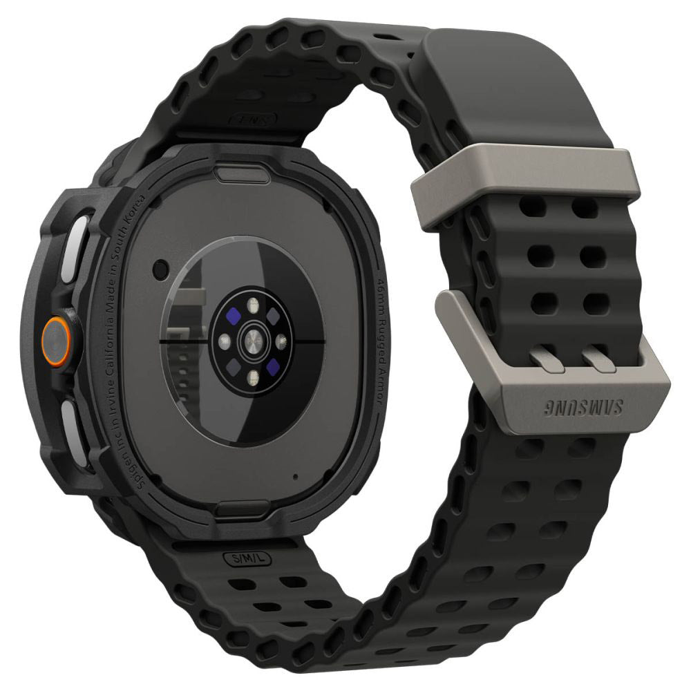 Spigen Rugged Armor hoes voor Samsung Galaxy Watch8 Classic, Matzwart ACS10012