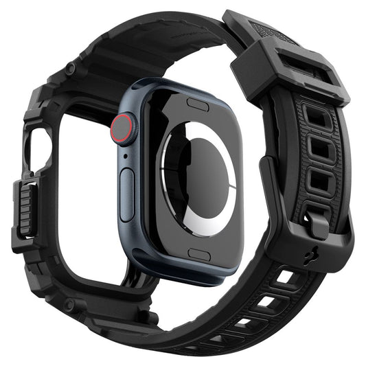 Spigen Rugged Armor Pro hoes voor Apple Watch Series 10 42mm, Matzwart ACS08591